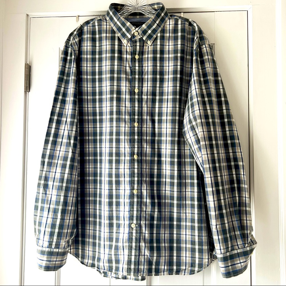 Men’s Banana Republic XL Plaid Dress Shirt